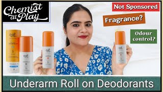 Chemist at play underarm roll on deo review || all fragrances review || Best roll on deo for women ?