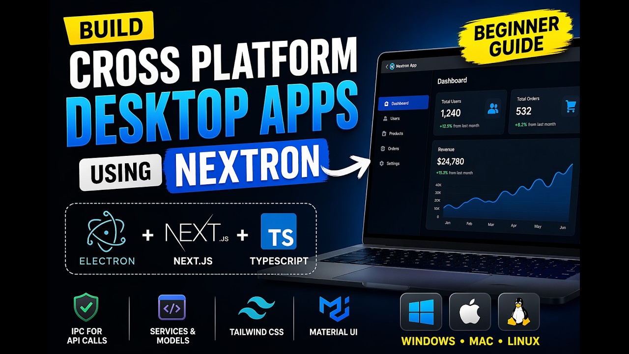 Build Cross Platform Desktop Apps using Electron + Next.js - YouTube