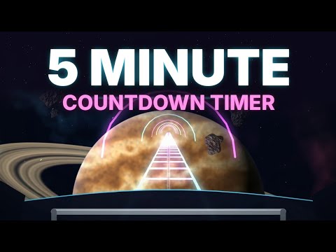 5 Minute Countdown Timer | Space Roller Coaster POV | Classroom Timer