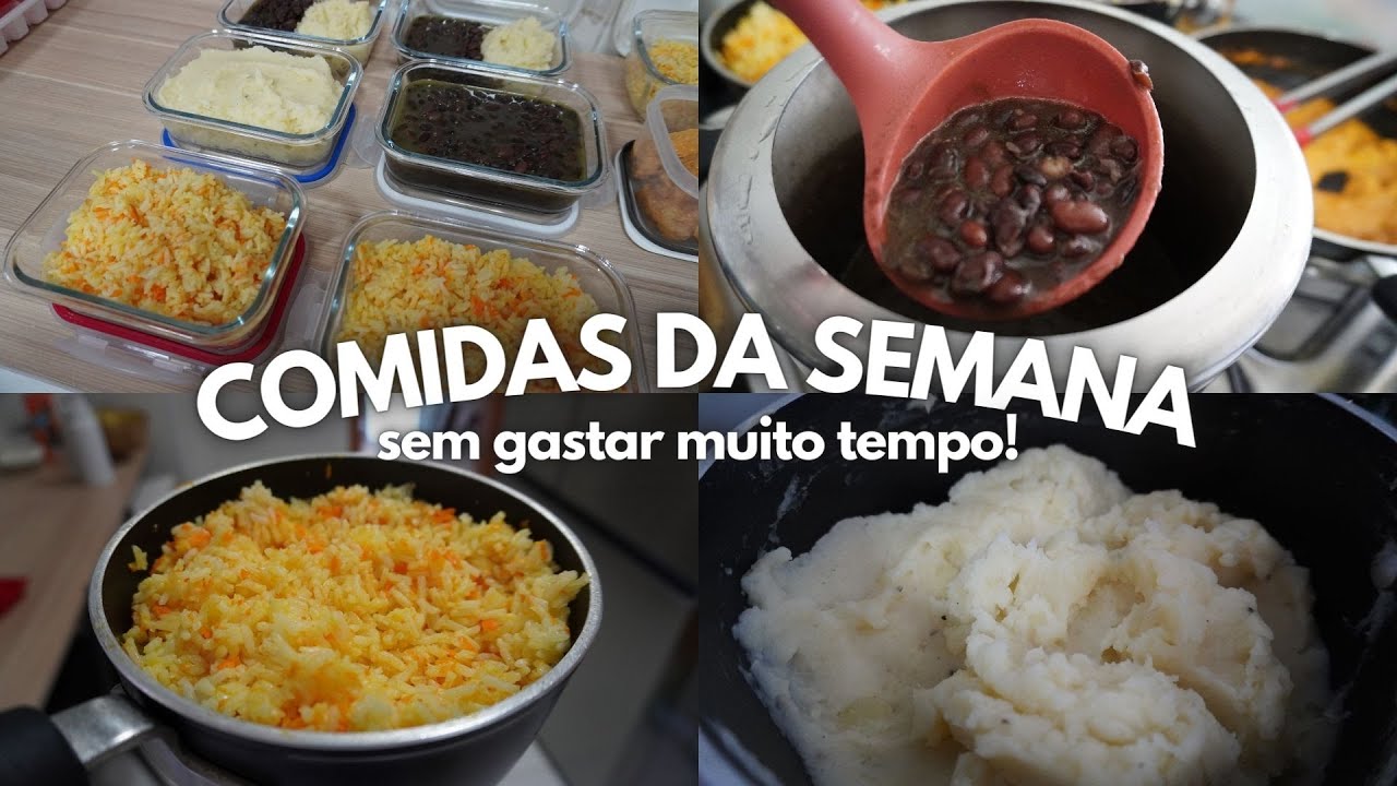 COMIDAS DA SEMANA SEM GASTAR MUITO TEMPO | comida saudável para comer bem a semana toda