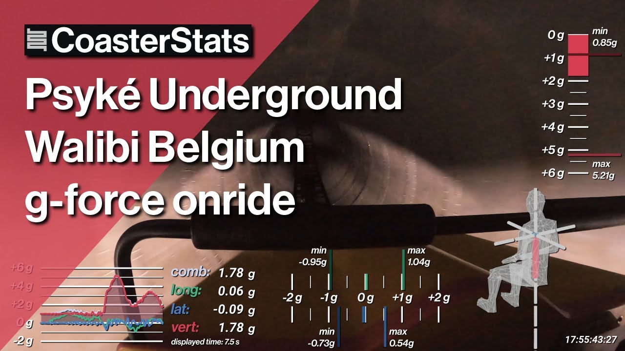 Psyké Underground g-force onride - Walibi Belgium [4K 60FPS]