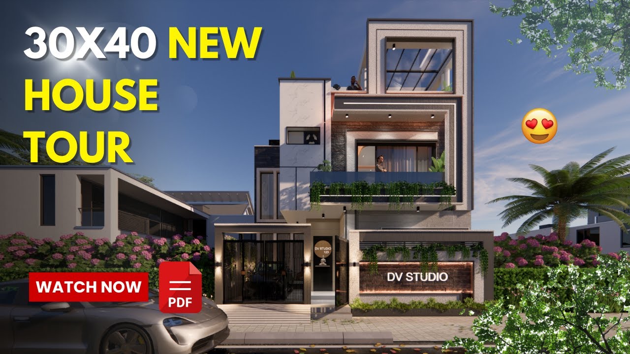 30x40 New House design – Har kone mein roshni aur khulapan! by DV Studio