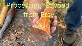 How to use a ferrocerium rod the right way | Seeing the beauty in fresh fatwood from Etsy | fire it