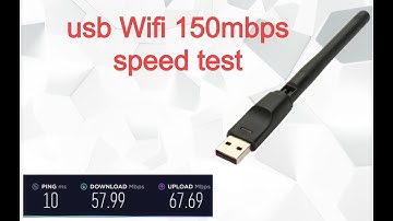 USB wifi 150mpbs speed test. (WIFI 2.4g vs. Ethernet)
