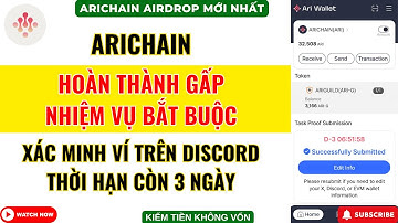 Ari Wallet - Hoàn Thành Gấp Nhiệm Vụ Bắt Buộc Xác Minh Ví Trên Discord Ari Chain