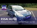 TEST - CLIO 3 PHASE 2  AUTHENTIQUE  1.2L 16V   75CV  2011