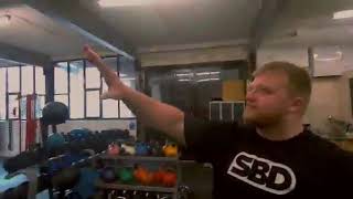 In the gym after Britain's Strongest Man