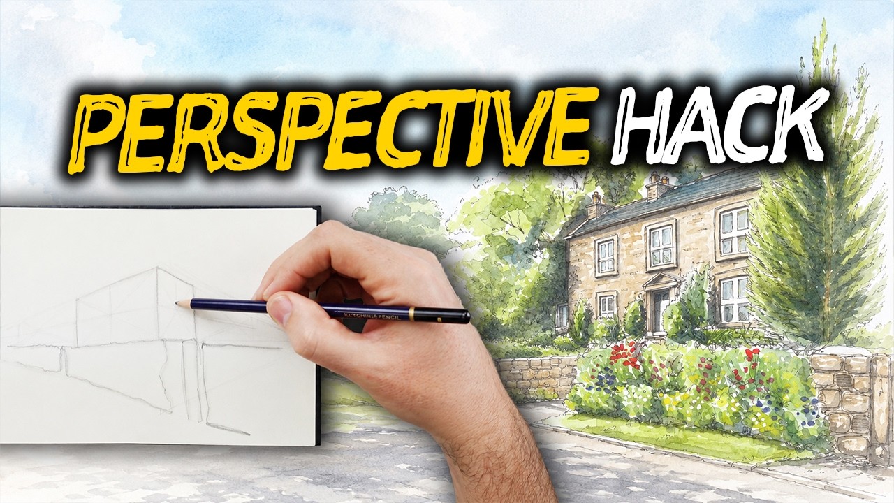 Perspective Trtick Tutorial My Simple Perspective Trick for Urban Sketching - YouTube