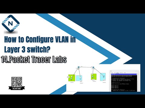 14.How to Configure VLAN in CISCO L3 Switch with trunk ? | Packet Tracer | CCNA