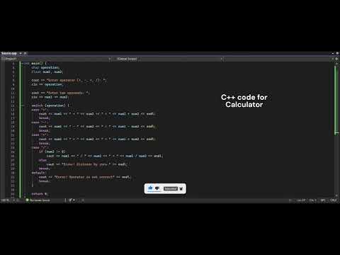 C++ code for Simple Calculator|Simple c++ projects|Vishallakshmikanthan| #coding#codingforbeginners