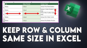 How to make columns or rows the same size in Excel