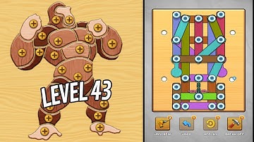 🏅 NUTS & BOLTS 3D: Screw Master 🤪 Level 43 🧩 Gameplay Walkthrough