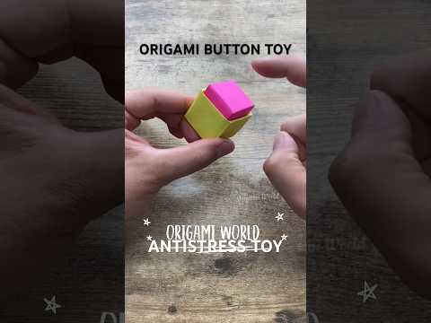 EASY PAPER ORIGAMI BUTTON TOY ANTISTRESS POPIT GAME TUTORIAL | STRESS RELIEF TOY ORIGAMI INSTRUCTION