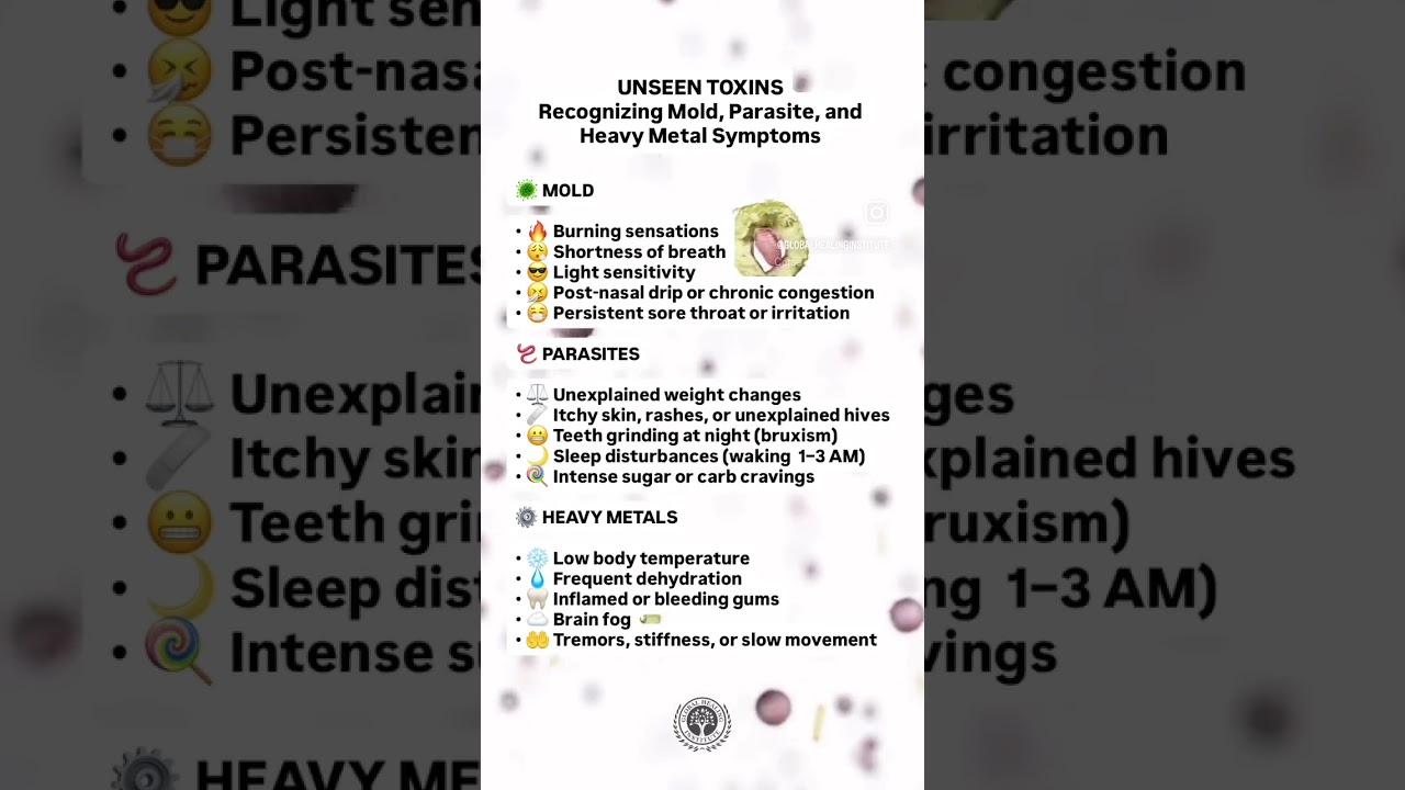 Unseen Toxins Symptoms  