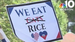 'It hurts': At Boston solidarity rally, Haitians react to Springfield claims