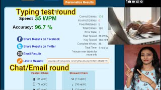 Giving Typing Test for 1st Round of Interview Tech Mahindra| 38 wpm 98% accuracy| TM SERIES| My Life