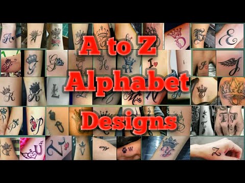 Top A to Z letter tattoos with Crown  letters tattoo from A to Z  All alphabet tattoo design 