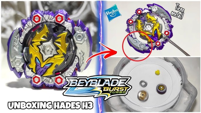 Beyblade Hades H3 Doble Metal, Aro Y Superficie Burst Turbo