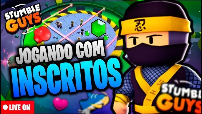 JOGANDO COM OS INSCRITOS STUMBLE GUYS!! COPINHA 1v1 !!😱😱😱😱 