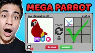 MEGA NEON PARROT TRADE  Frost Dragon Verdi ( Roblox Adopt Me )