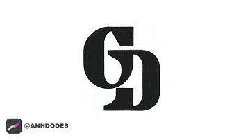 G D monogram typography logomark design process credit: @anhdodes - Anh Do - logo designer