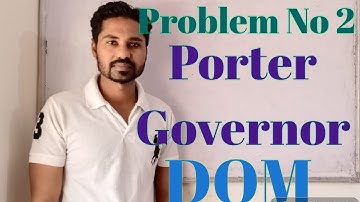Problem No 2 / Porter Governor/ Governor/ DOM ( Dynamics of Machinery)