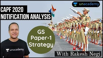 CAPF 2020 Notification Analysis | GS Paper-1 Strategy for CAPF 2020 | Crack CAPF 2020 | Rakesh Negi