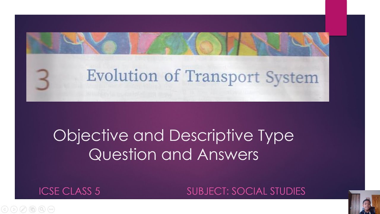 ICSE CLASS 5 - Social Studies - Chapter 3 Evolution of Transport System ...