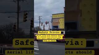 Worker hangs from his fall pro and power lines #jjsafetyllc #safetyfirst #safetyfails