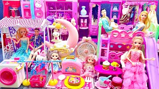 18 Minutes Satisfying with Unboxing Barbie Princess House & Slide Play Set Review Toys | ASMR