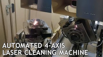 Automated 4 Axis Laser Cleaning Machine: Flange Cleaning #autocleaning #cobot #lasercleaningmachine