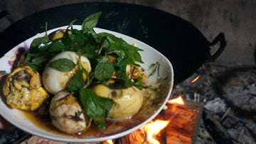 Trứng gà ấp dở rán gừng mắm - ẩm thực người Tày Nùng | omelet - rotten egg with ginger -Eps 3