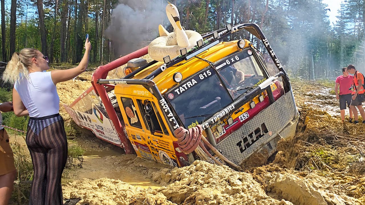 Застрявший в песчаном болоте – сможет ли 6x6 грузовик выбраться?