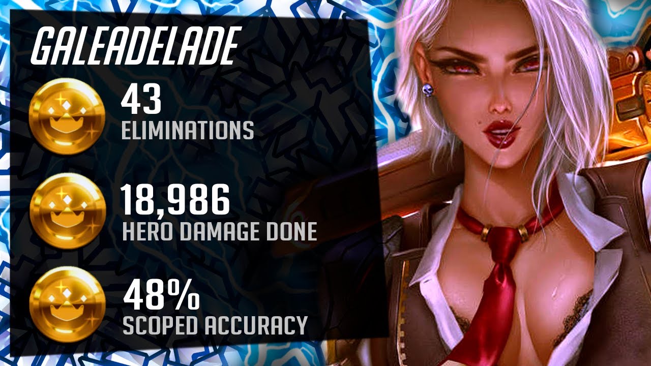 Gale Top 500 DPS Main Ashe - 43 elims! [ Overwatch Season 29 ]