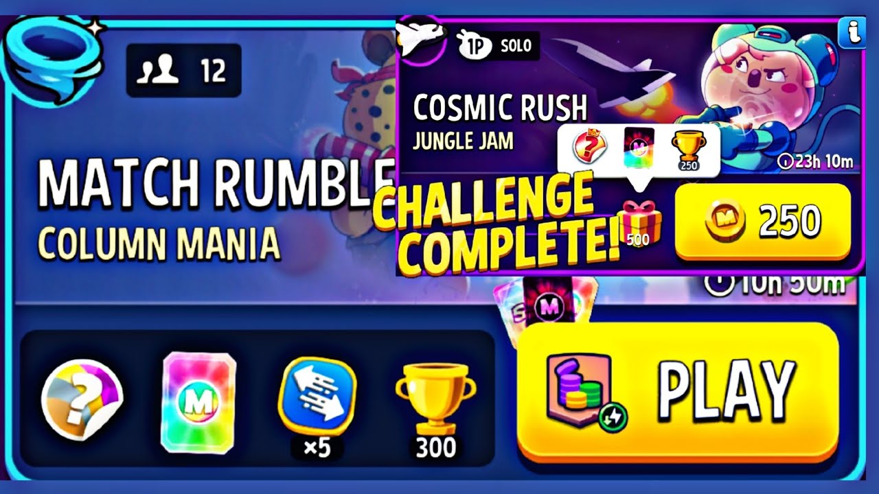 Cosmic Rumble Cosmic rush jungle jam blow em up & column mania match masters rumble ...