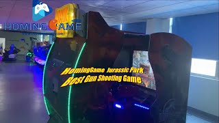 How to Playing 2020 HomingGame Hot sale Gun shooting simulator Game Machine Jurassic Park Arcade screenshot 4