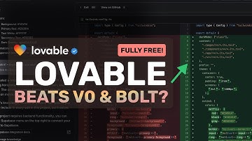 Lovable : This FREE AI Coder BEATS V0 & Bolt? (Generate Full Stack Apps!)