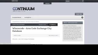 Wherecode – Area Code Exchange City Database