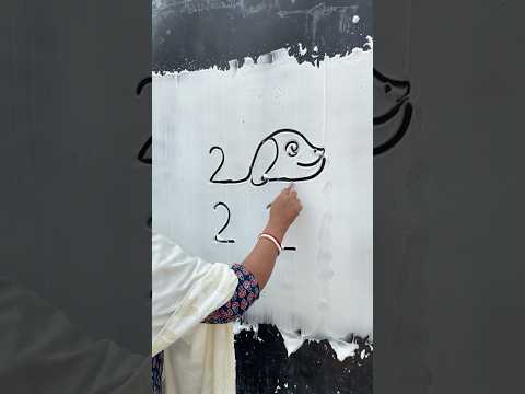 Draw dog using 2222 #art #shorts