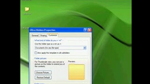 windows xp create an ultra hidden folder