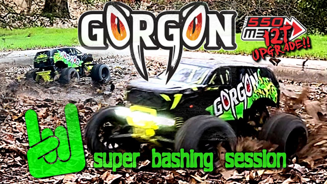 ARRMA GORGON Super Bashing Session - with 12T Brushed Motor and ESC Upgrade