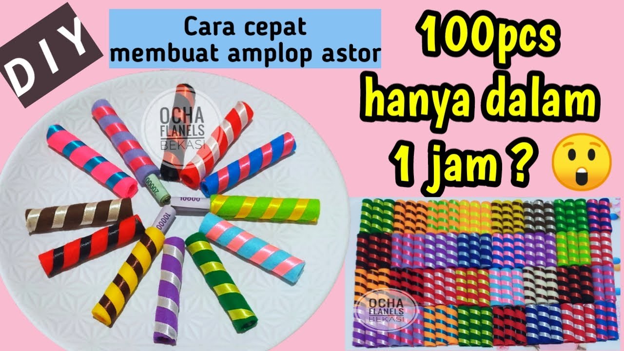 Cara membuat amplop astor dari kain flanel || angpau lebaran dari kain flanel