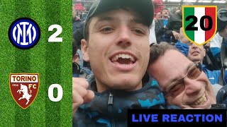 FESTA GRANDE!!!⭐⭐ INTER-TORINO 2-0 | LIVE REACTION TIFOSI INTERISTI DA SAN SIRO