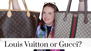 THE BEST DESIGNER TOTE? GUCCI OR LOUIS VUITTON? COMPARISON 