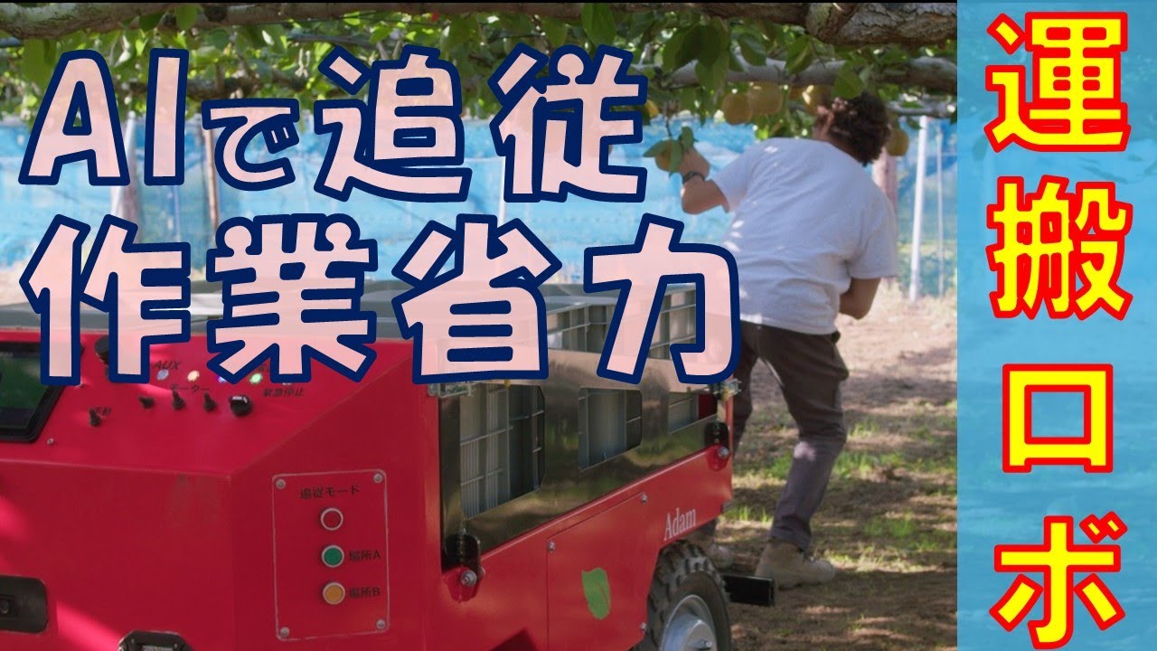 ▷動画も AIで人を自動追従 運搬ロボット果樹で活躍 仙台のIT