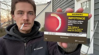 Smoking a Belmont Cigarette from Canada - Review