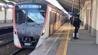 都営5500型5504Fが急行印西牧の原行きとして立会川に入線するシーン