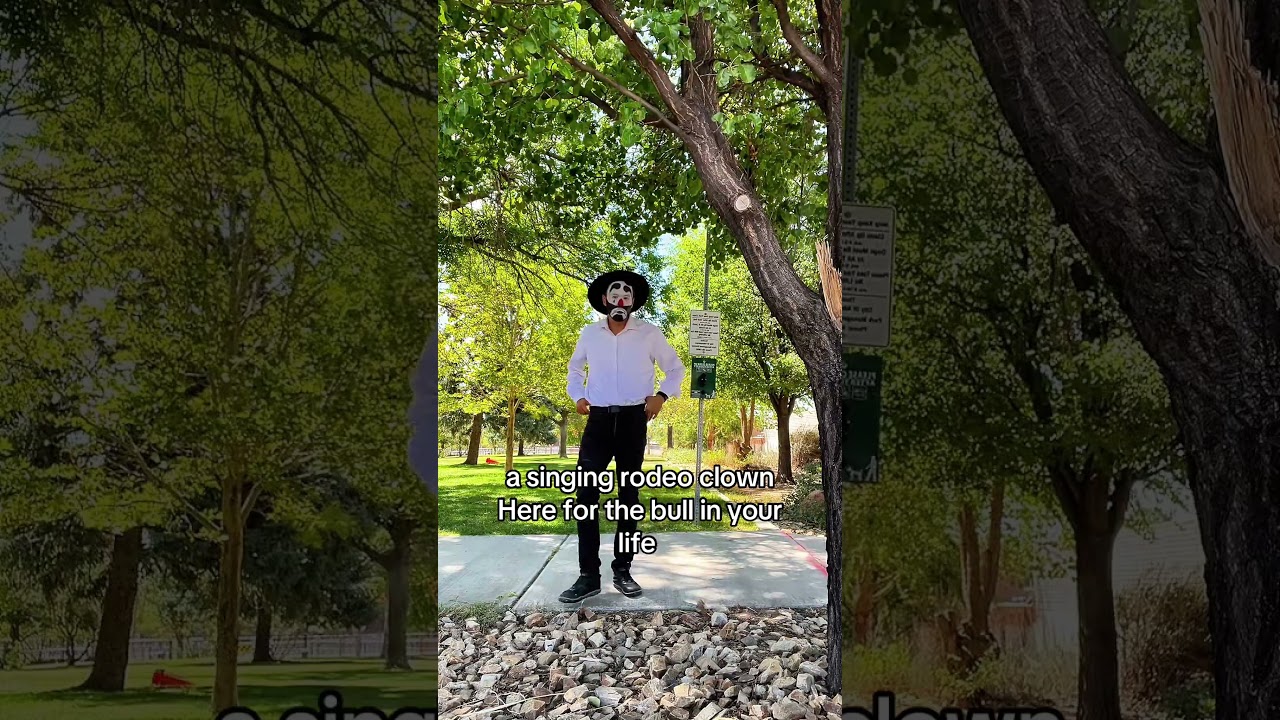 A wild singing, rodeo clown suddenly appears!