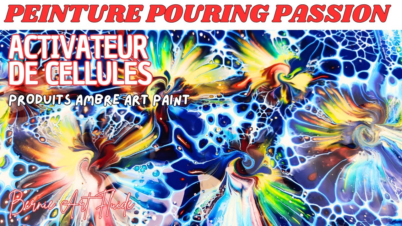 Peinture Pouring Activateur de cellules CA, produits Ambre Art Paint #acryliquepouring N°256