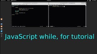 JavaScript while, for loop tutorial in Linux